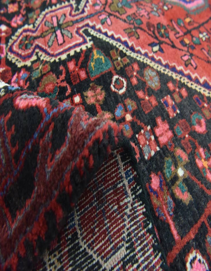 Detail image of  4' 6 x 10' 7  Hand Knotted Tuiserkan Persian Wool Runner Rug