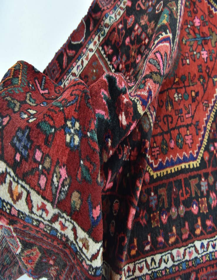 Detail image of  4' 6 x 10' 7  Hand Knotted Tuiserkan Persian Wool Runner Rug