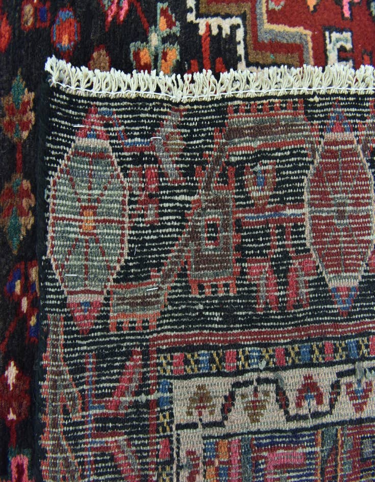 Detail image of  4' 6 x 10' 7  Hand Knotted Tuiserkan Persian Wool Runner Rug