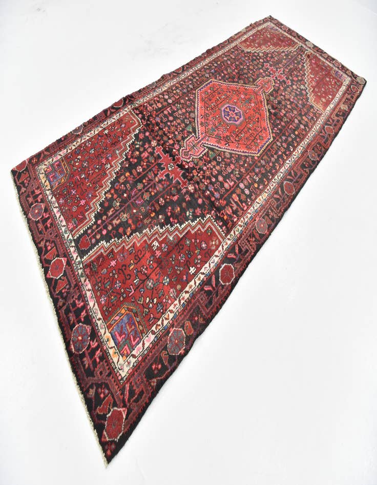 Detail image of  4' 6 x 10' 7  Hand Knotted Tuiserkan Persian Wool Runner Rug