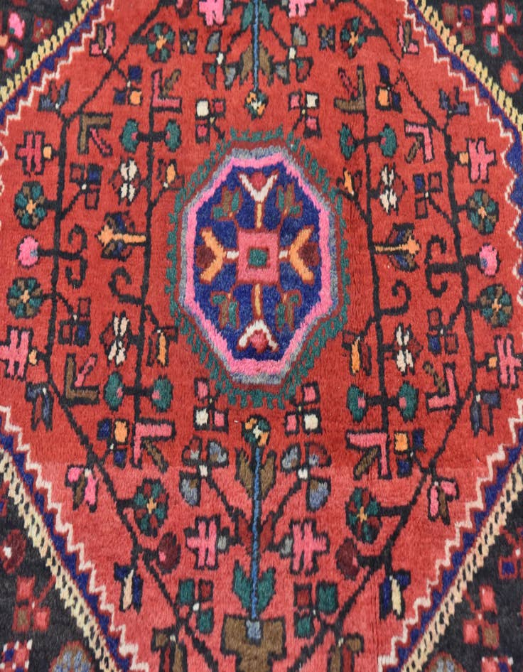 Detail image of  4' 6 x 10' 7  Hand Knotted Tuiserkan Persian Wool Runner Rug