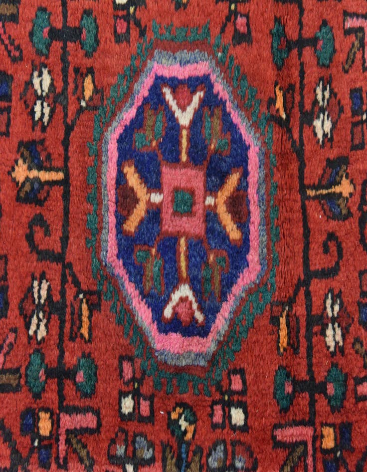 Detail image of  4' 6 x 10' 7  Hand Knotted Tuiserkan Persian Wool Runner Rug