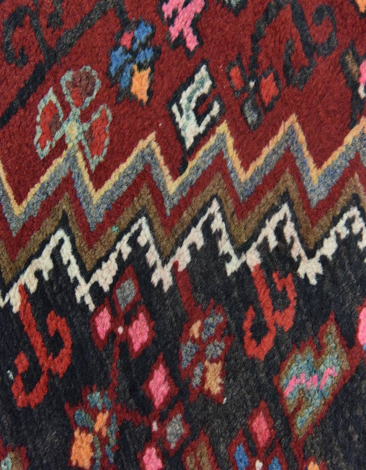 Detail image of  4' 6 x 10' 7  Hand Knotted Tuiserkan Persian Wool Runner Rug
