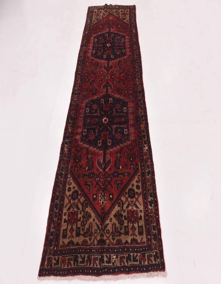 Detail image of  3' 5 x 9' 6  Hand Knotted Tuiserkan Persian Wool Runner Rug