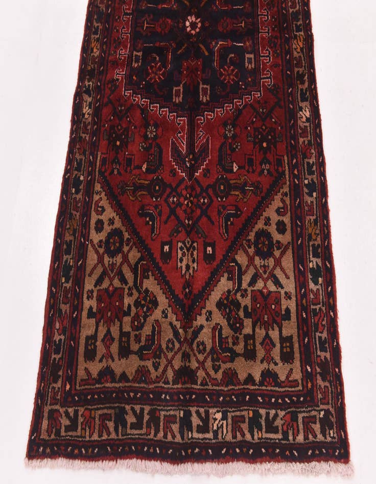 Detail image of  3' 5 x 9' 6  Hand Knotted Tuiserkan Persian Wool Runner Rug