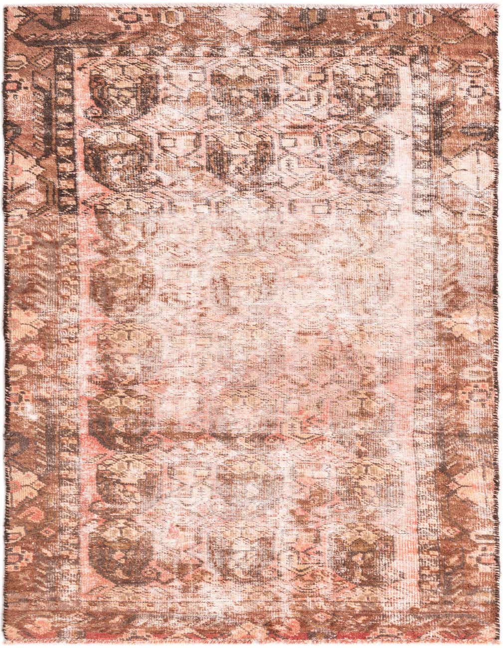 A 6 ft runner rug with a faded Persian pattern in shades of red, brown, and beige, suitable for a hallway or kitchen.