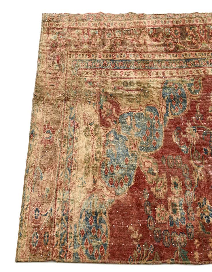 Detail image of  3' 1 x 6'  Hand Knotted Ultra Vintage Persian Wool Runner Rug