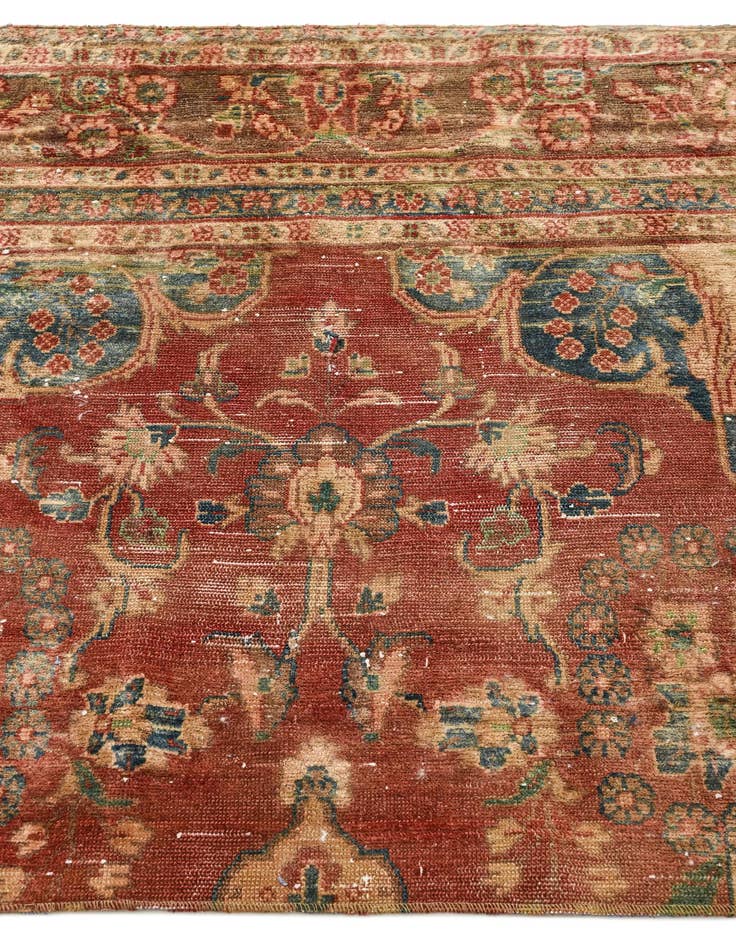 Detail image of  3' 1 x 6'  Hand Knotted Ultra Vintage Persian Wool Runner Rug