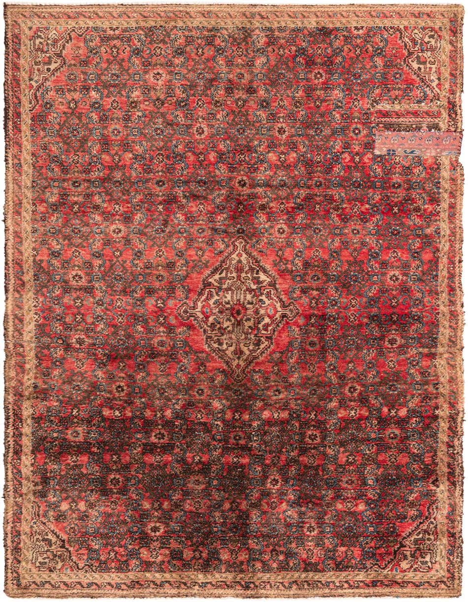 Primary image  4' 2 x 9'  Hand Knotted Ultra Vintage Persian Wool Runner Rug