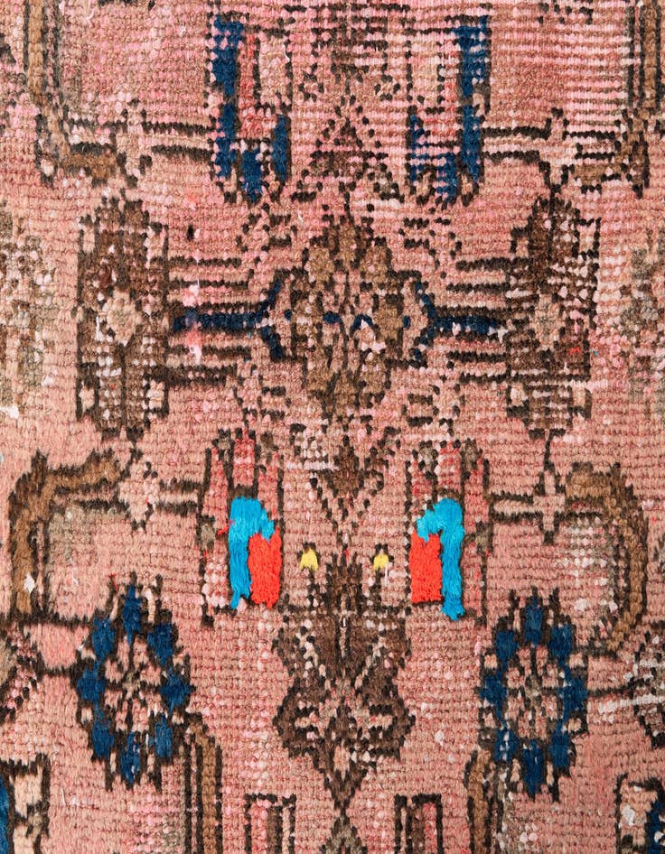 Detail image of  3' 5 x 10'  Hand Knotted Ultra Vintage Persian Wool Runner Rug