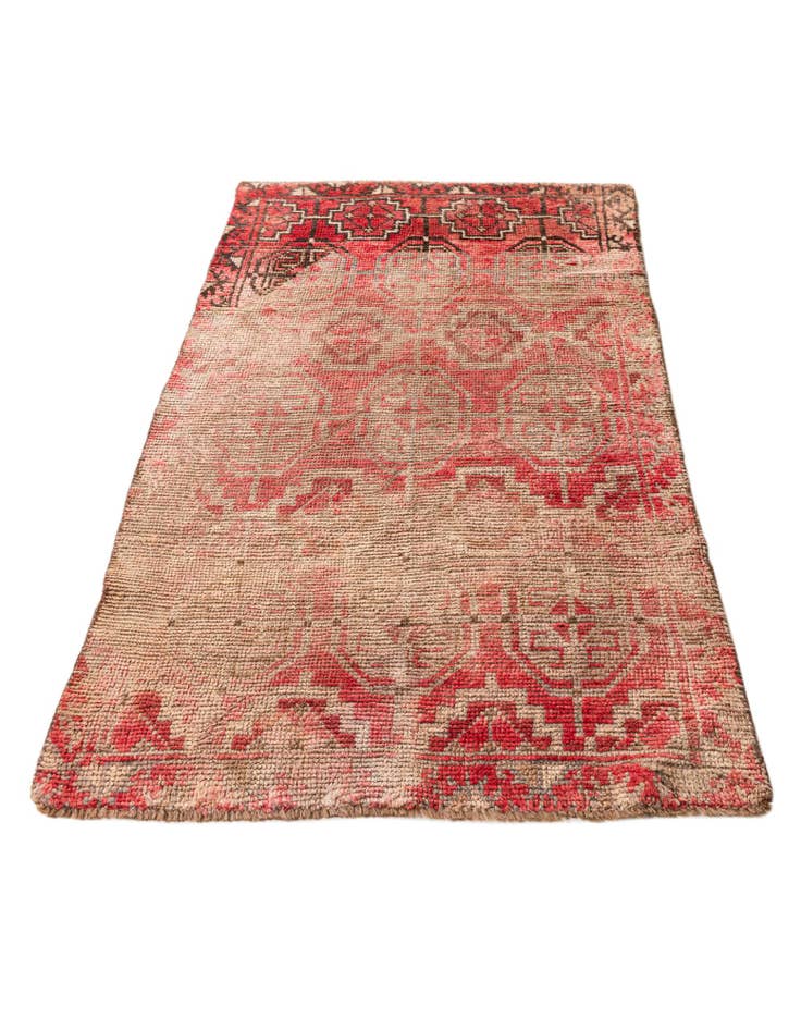 Detail image of  3' 3 x 5' 5  Hand Knotted Ultra Vintage Persian Wool Runner Rug