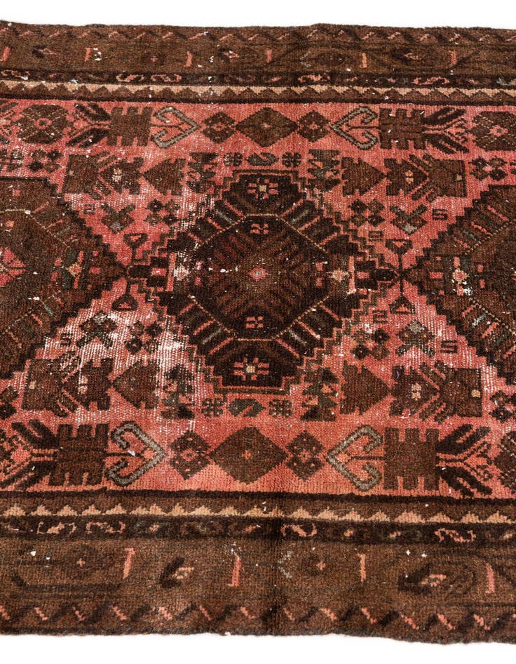 Detail image of  3' 2 x 6' 1  Hand Knotted Ultra Vintage Persian Wool Runner Rug