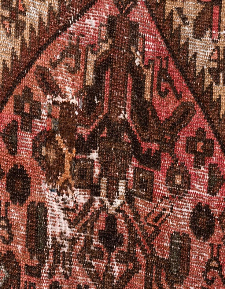 Detail image of  3' 2 x 6' 1  Hand Knotted Ultra Vintage Persian Wool Runner Rug