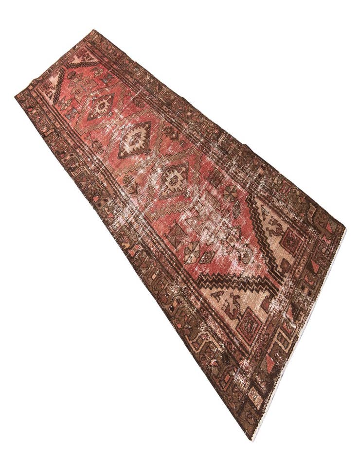 Detail image of  3' x 9' 2  Hand Knotted Ultra Vintage Persian Wool Runner Rug