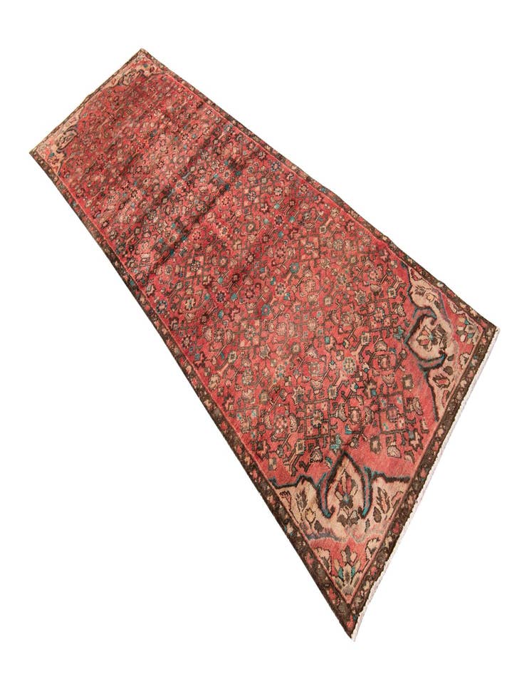 Detail image of  3' 2 x 9' 7  Hand Knotted Ultra Vintage Persian Wool Runner Rug