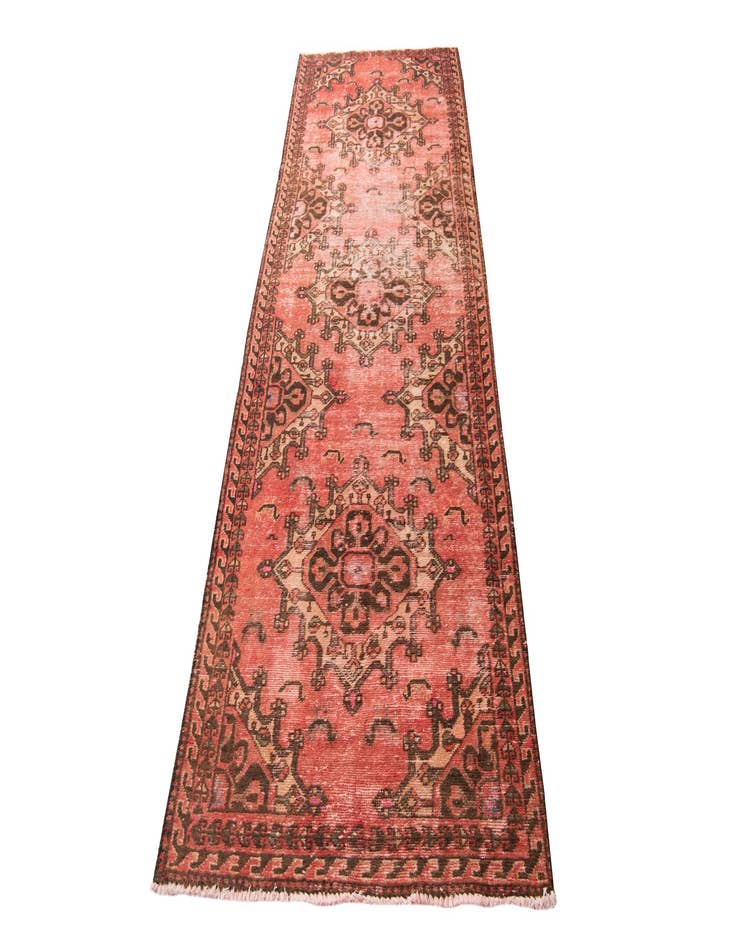 Detail image of  3' 2 x 9' 1  Hand Knotted Ultra Vintage Persian Wool Runner Rug