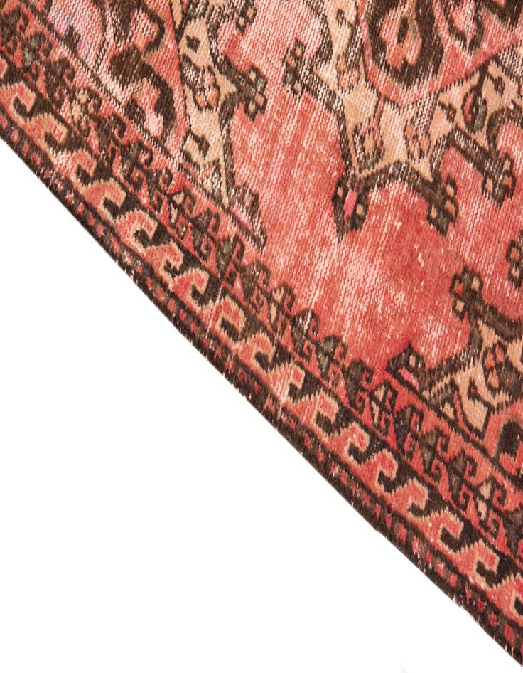 Detail image of  3' 2 x 9' 1  Hand Knotted Ultra Vintage Persian Wool Runner Rug