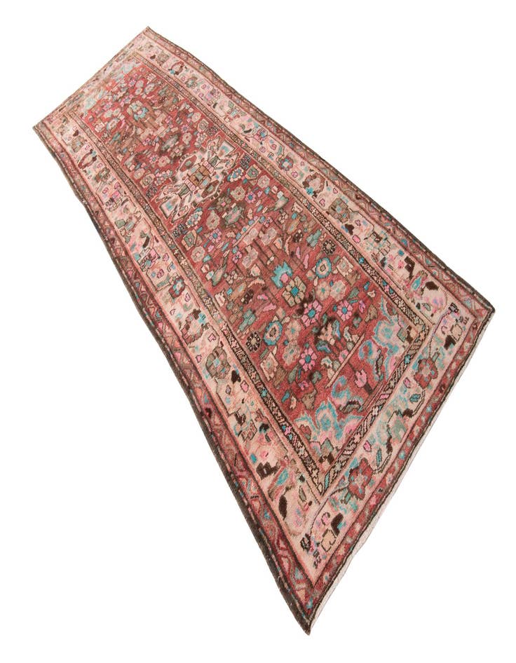 Detail image of  3' 9 x 10' 6  Hand Knotted Ultra Vintage Persian Wool Runner Rug