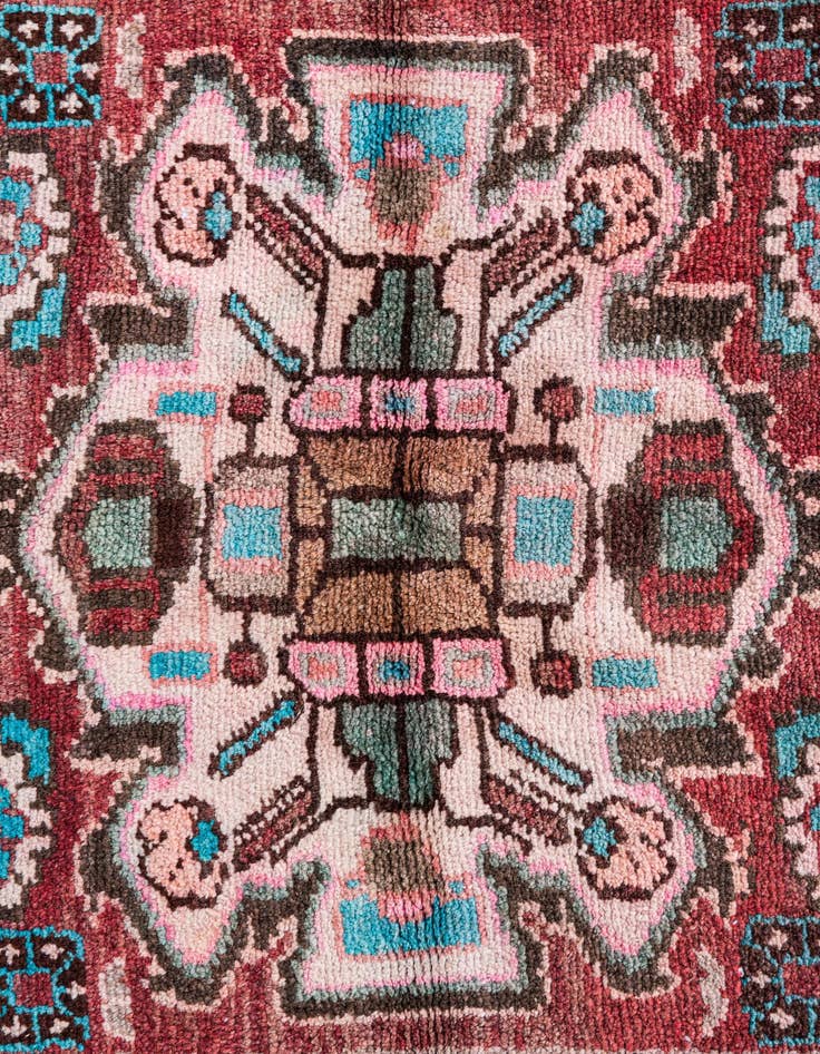 Detail image of  3' 9 x 10' 6  Hand Knotted Ultra Vintage Persian Wool Runner Rug