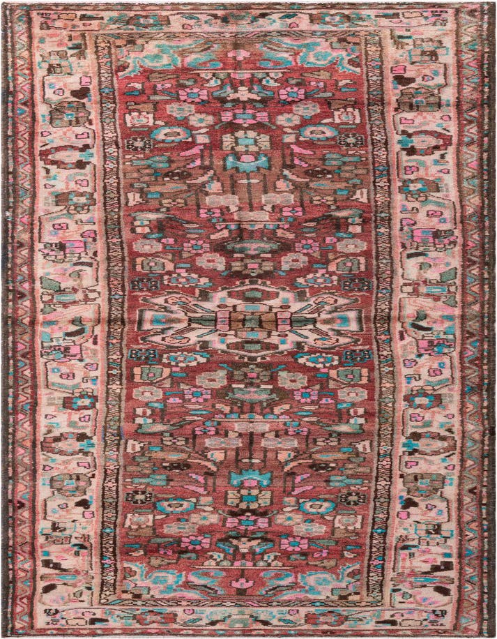  3' 9 x 10' 6  Hand Knotted Ultra Vintage Persian W...