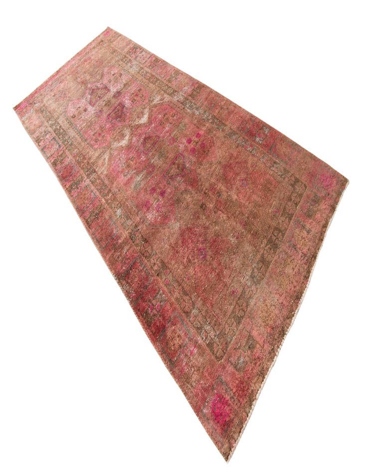 Detail image of  4' 5 x 10' 5  Hand Knotted Ultra Vintage Persian Wool Runner Rug