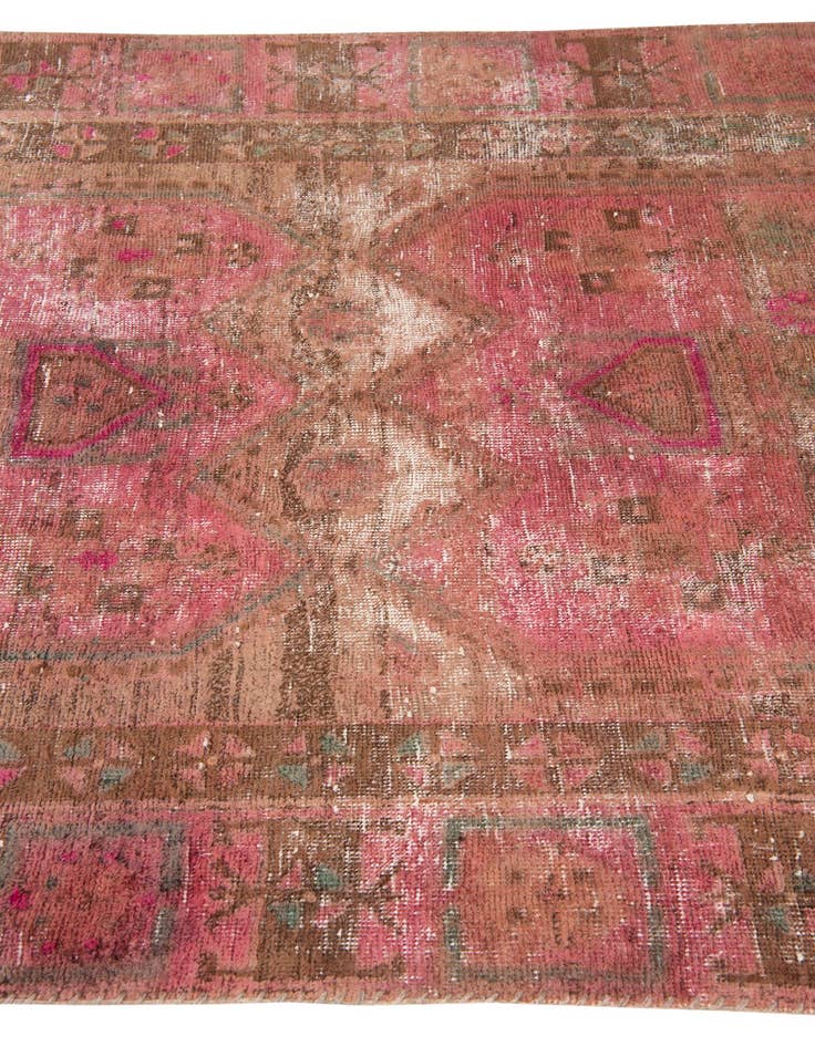 Detail image of  4' 5 x 10' 5  Hand Knotted Ultra Vintage Persian Wool Runner Rug