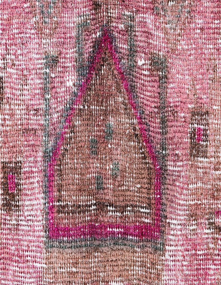 Detail image of  4' 5 x 10' 5  Hand Knotted Ultra Vintage Persian Wool Runner Rug