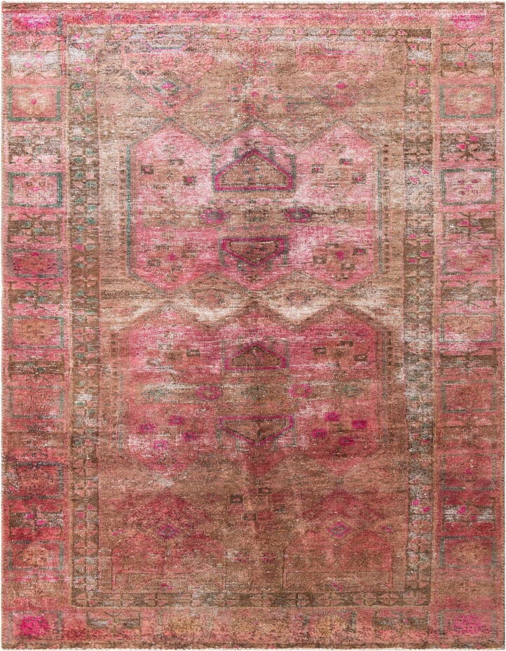 4' 5 x 10' 5  Hand Knotted Ultra Vintage Persian W...