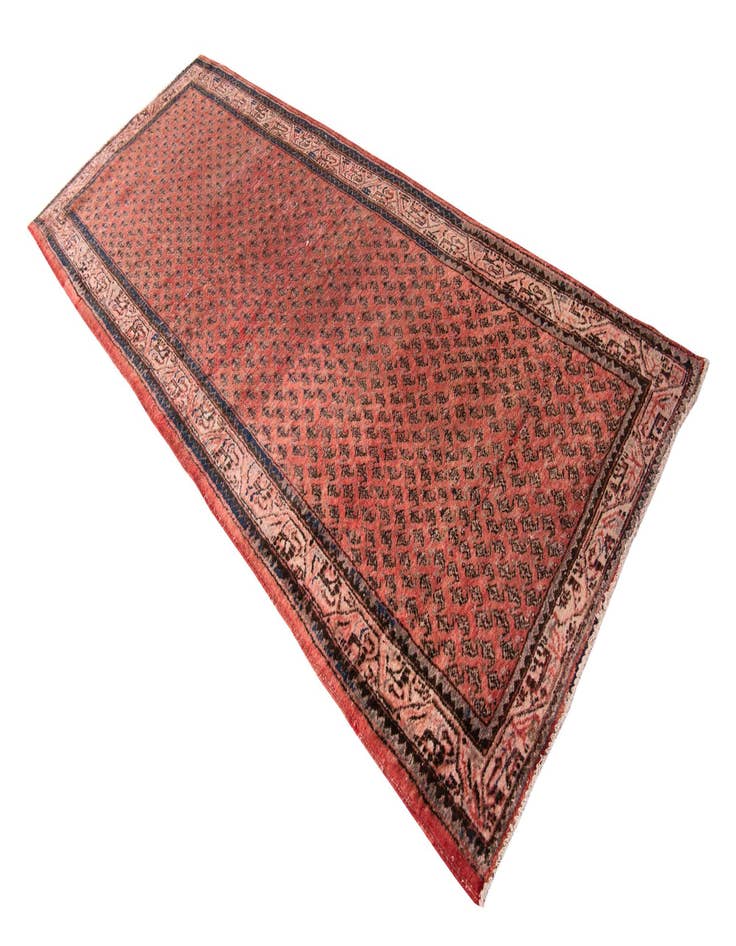 Detail image of  3' 9 x 9' 3  Hand Knotted Ultra Vintage Persian Wool Runner Rug