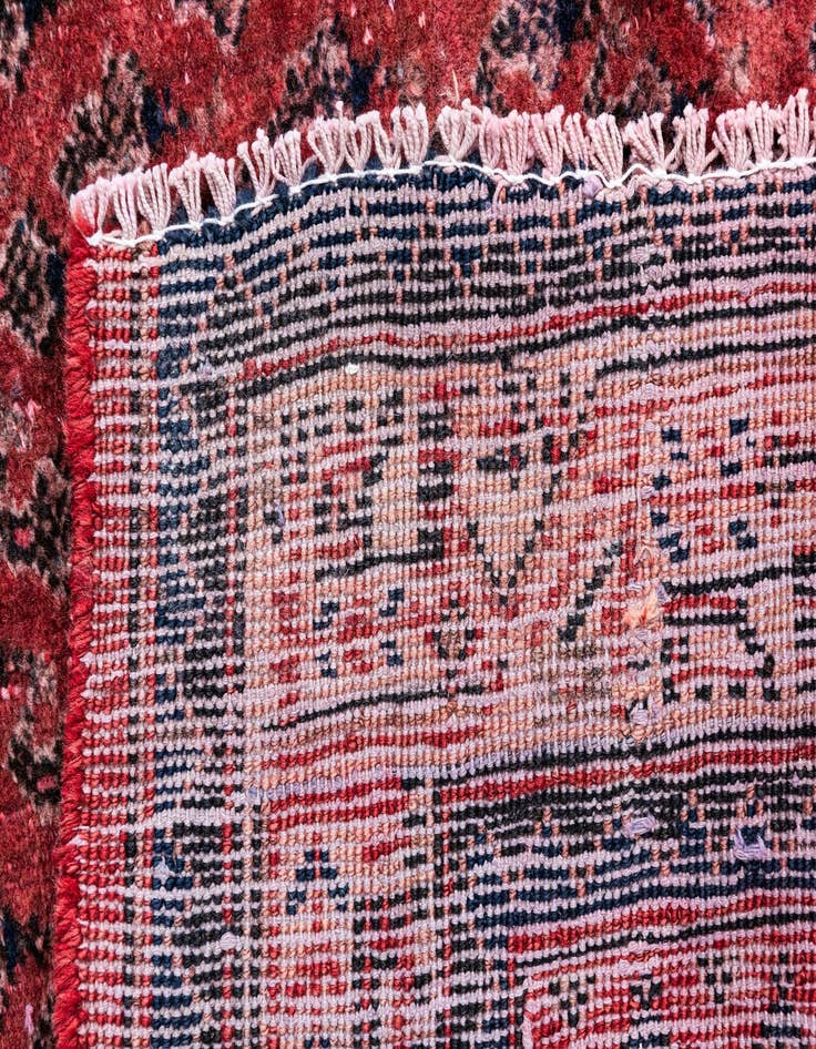 Detail image of  3' 9 x 9' 3  Hand Knotted Ultra Vintage Persian Wool Runner Rug