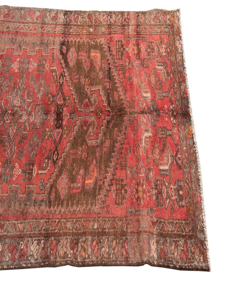 Detail image of  3' 4 x 6' 4  Hand Knotted Ultra Vintage Persian Wool Runner Rug