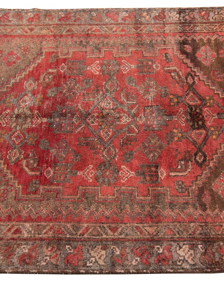 Detail image of  3' 4 x 6' 4  Hand Knotted Ultra Vintage Persian Wool Runner Rug
