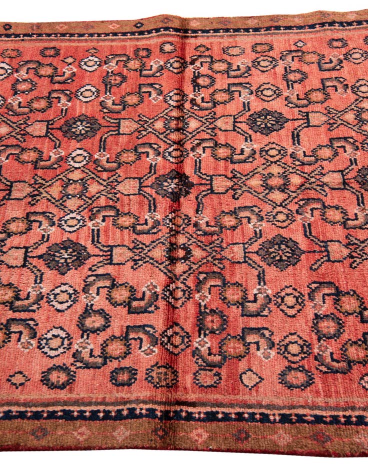 Detail image of  4' 1 x 8' 9  Hand Knotted Ultra Vintage Persian Wool Runner Rug