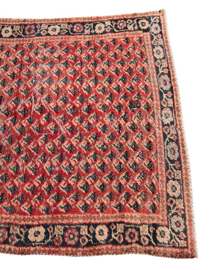Detail image of  3' 3 x 9' 7  Hand Knotted Ultra Vintage Persian Wool Runner Rug