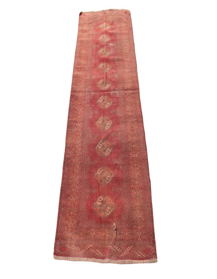 Detail image of  2' 10 x 7' 3  Hand Knotted Ultra Vintage Persian Wool Runner Rug