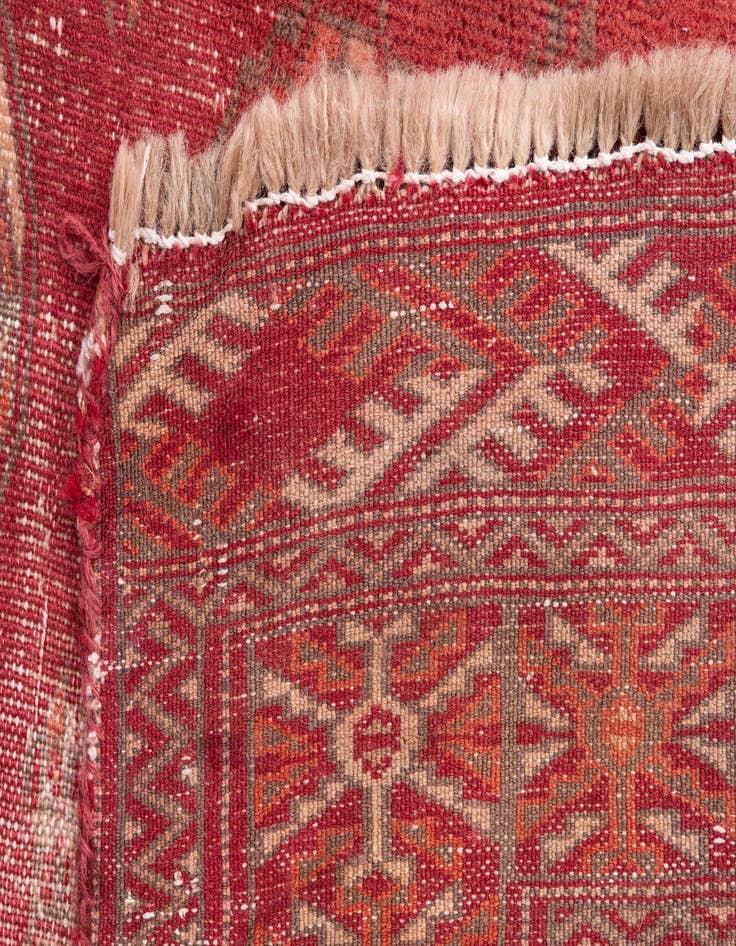 Detail image of  2' 10 x 7' 3  Hand Knotted Ultra Vintage Persian Wool Runner Rug