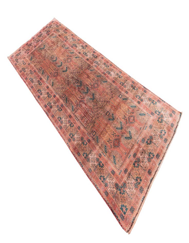 Detail image of  3' 6 x 8' 9  Hand Knotted Ultra Vintage Persian Wool Runner Rug