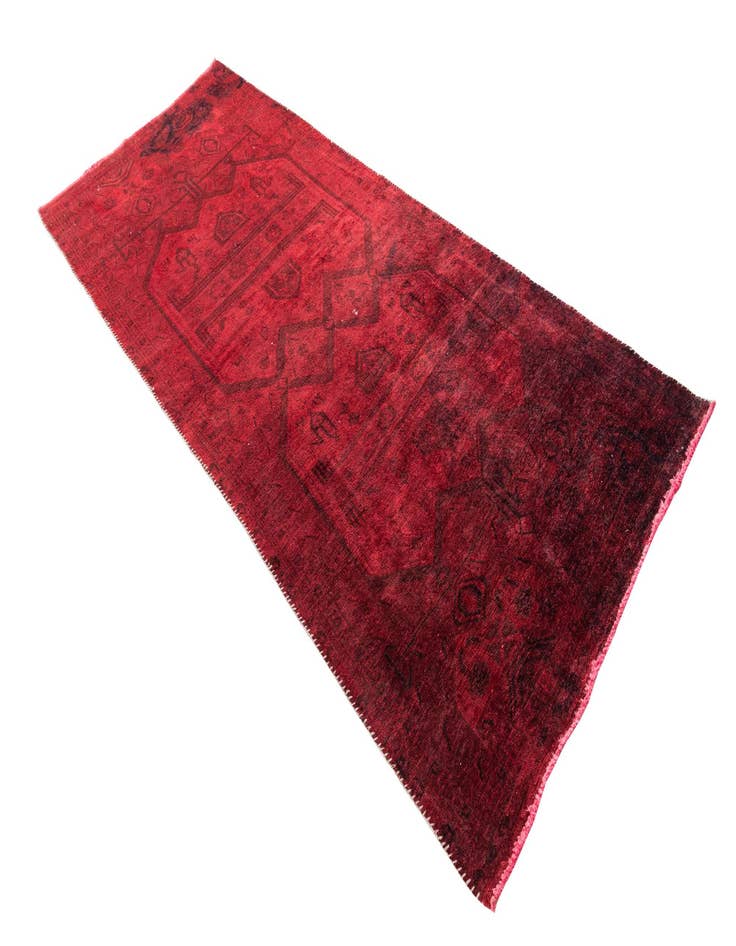 Detail image of  3' 9 x 9'  Hand Knotted Ultra Vintage Persian Wool Runner Rug