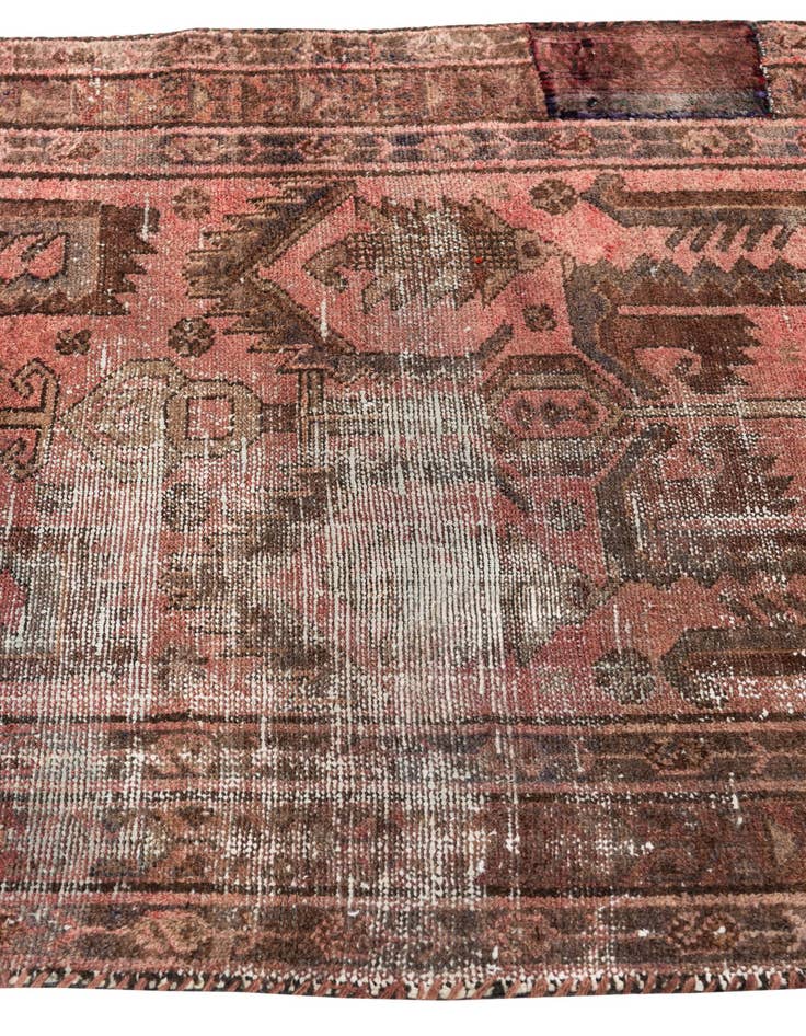 Detail image of  3' 6 x 7' 6  Hand Knotted Ultra Vintage Persian Wool Runner Rug