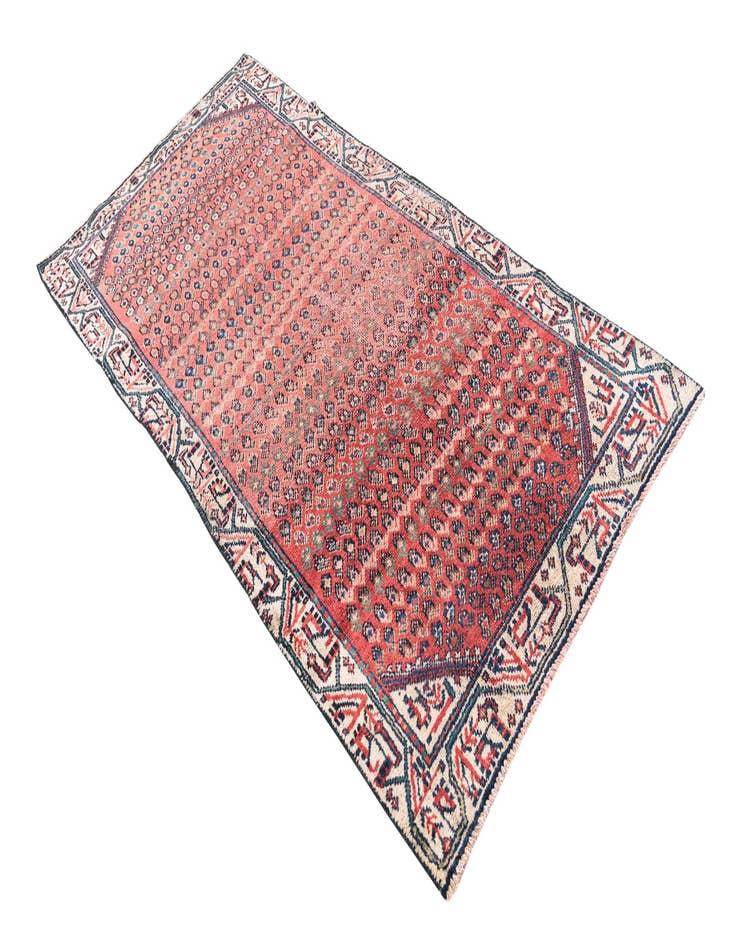 Detail image of  3' 3 x 6' 10  Hand Knotted Ultra Vintage Persian Wool Runner Rug