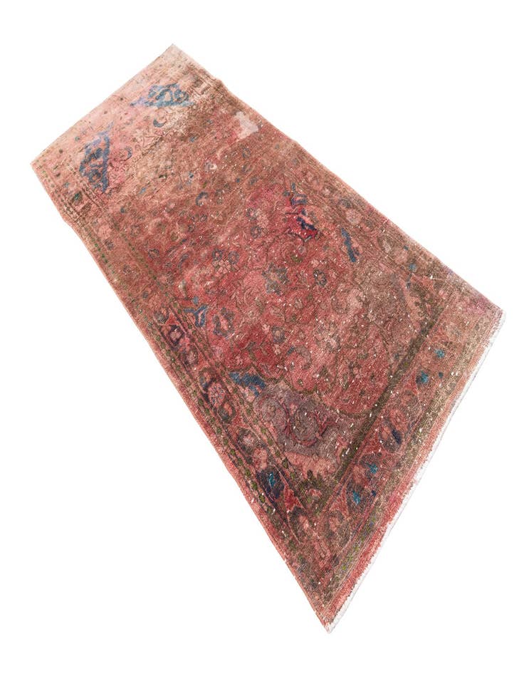 Detail image of  3' 5 x 7' 7  Hand Knotted Ultra Vintage Persian Wool Runner Rug