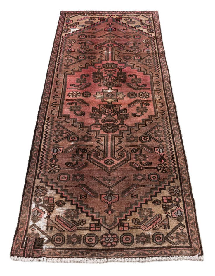 Detail image of  2' 8 x 6'  Hand Knotted Ultra Vintage Persian Wool Runner Rug