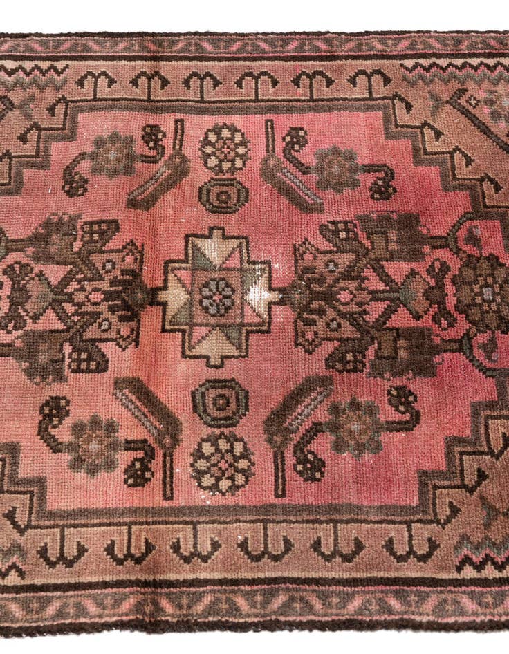 Detail image of  2' 8 x 6'  Hand Knotted Ultra Vintage Persian Wool Runner Rug