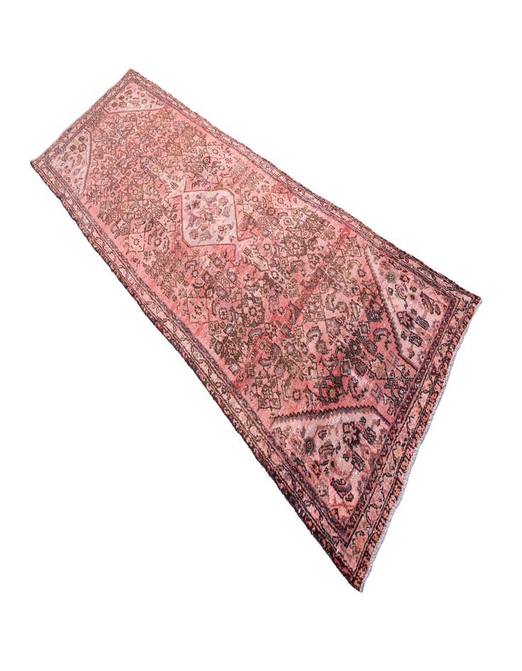 Detail image of  3' 8 x 10'  Hand Knotted Ultra Vintage Persian Wool Runner Rug