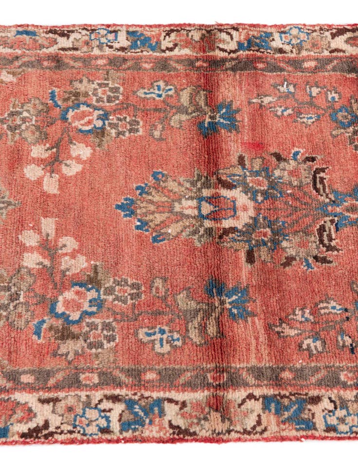 Detail image of  2' 3 x 4' 9  Hand Knotted Ultra Vintage Persian Wool Runner Rug