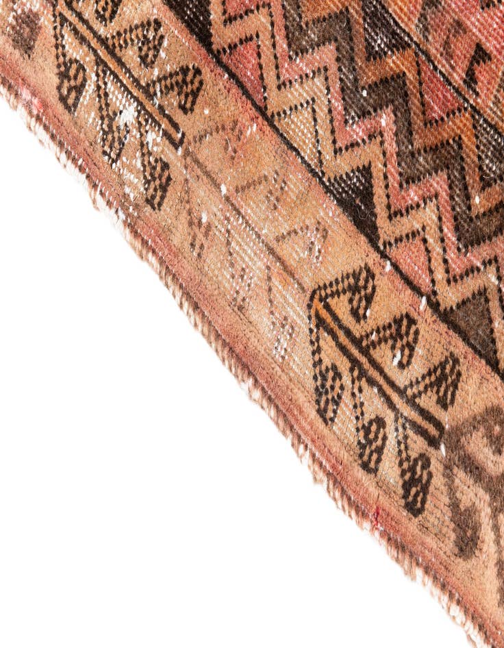 Detail image of  3' 9 x 9' 7  Hand Knotted Ultra Vintage Persian Wool Runner Rug