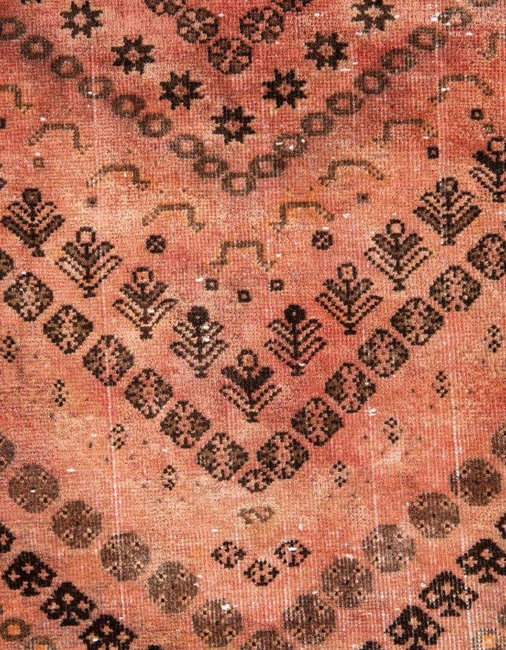 Detail image of  3' 9 x 9' 7  Hand Knotted Ultra Vintage Persian Wool Runner Rug