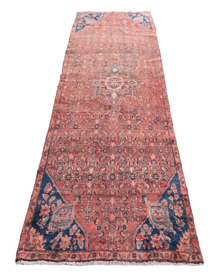 Detail image of  3' 9 x 10'  Hand Knotted Ultra Vintage Persian Wool Runner Rug