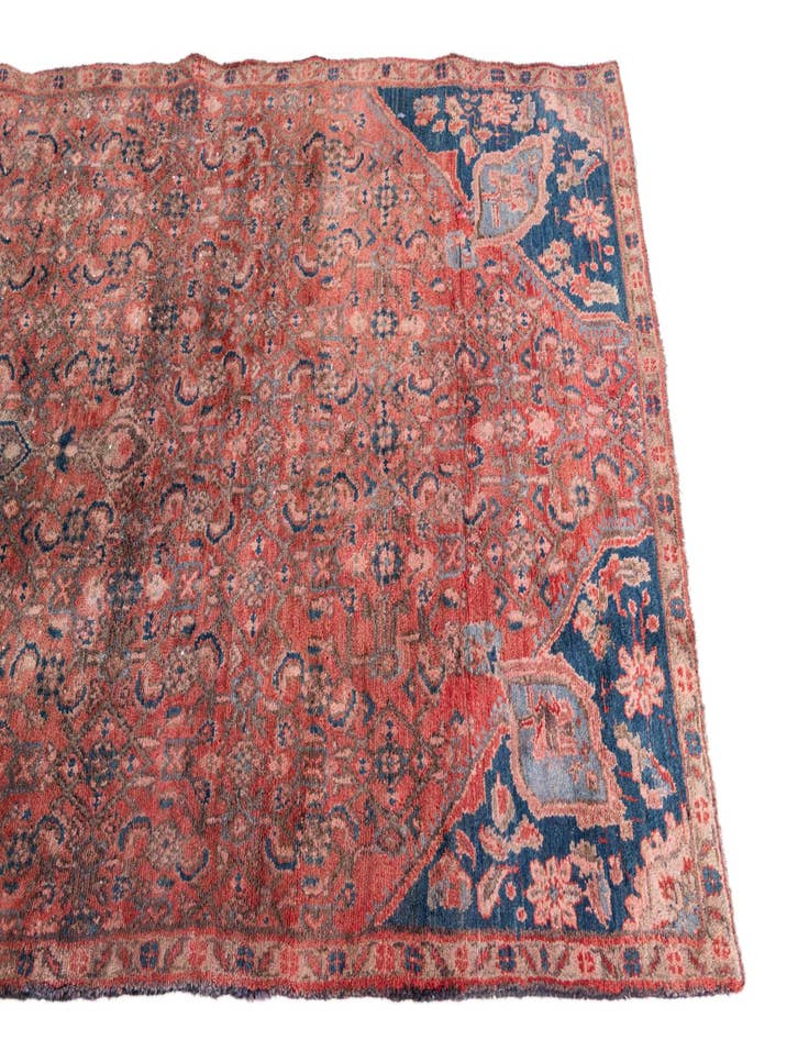 Detail image of  3' 9 x 10'  Hand Knotted Ultra Vintage Persian Wool Runner Rug