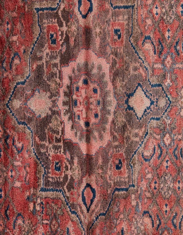 Detail image of  3' 9 x 10'  Hand Knotted Ultra Vintage Persian Wool Runner Rug